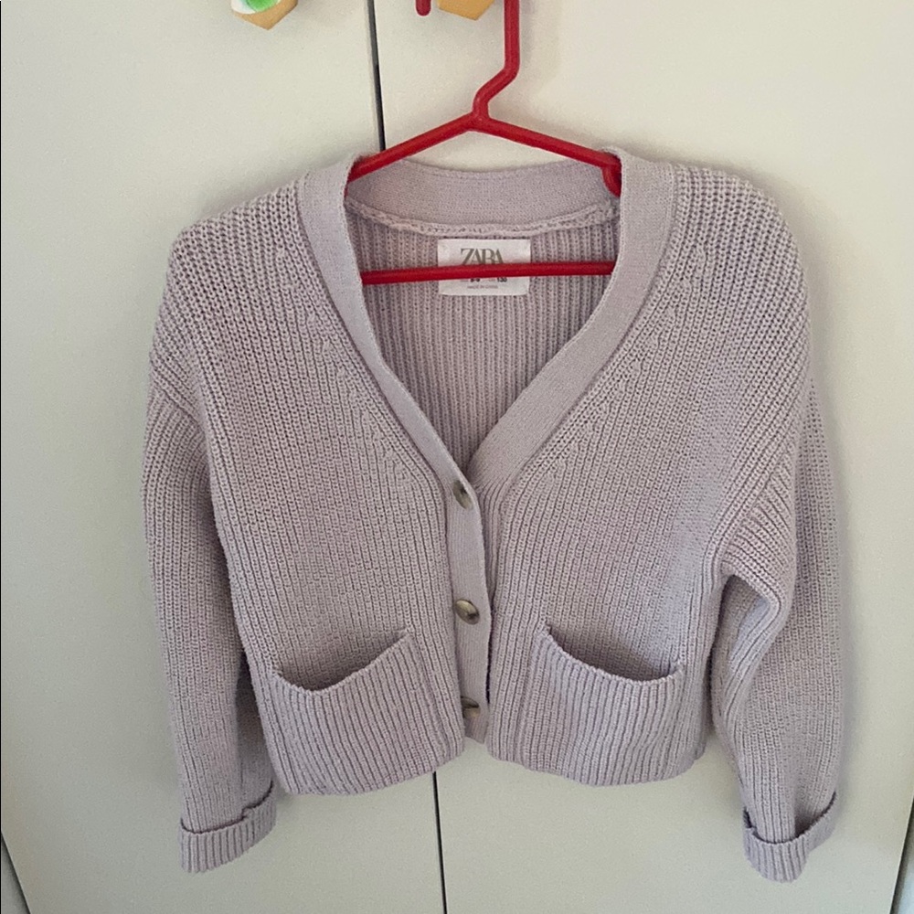 Zara girls Lavender cardigan